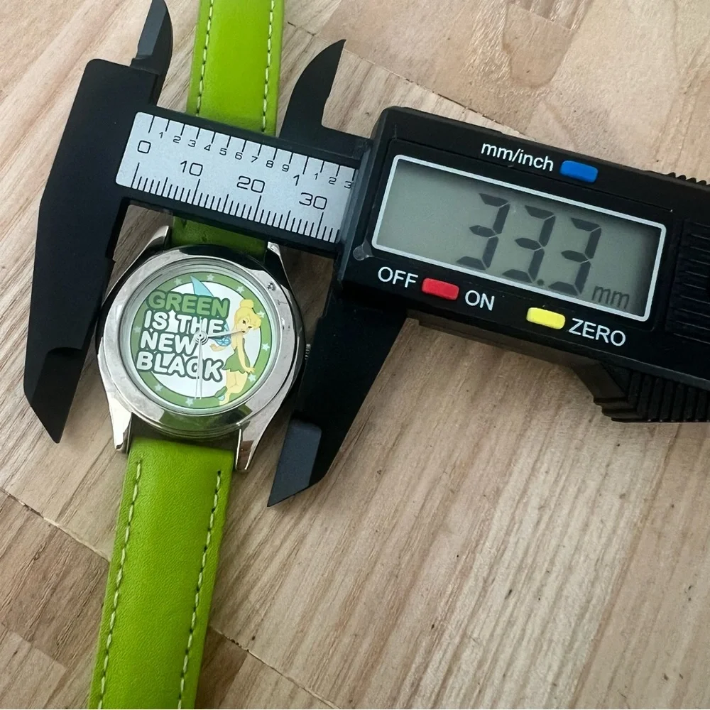 Disney tinker bell green is the new black fashion watch NEW BATTERY